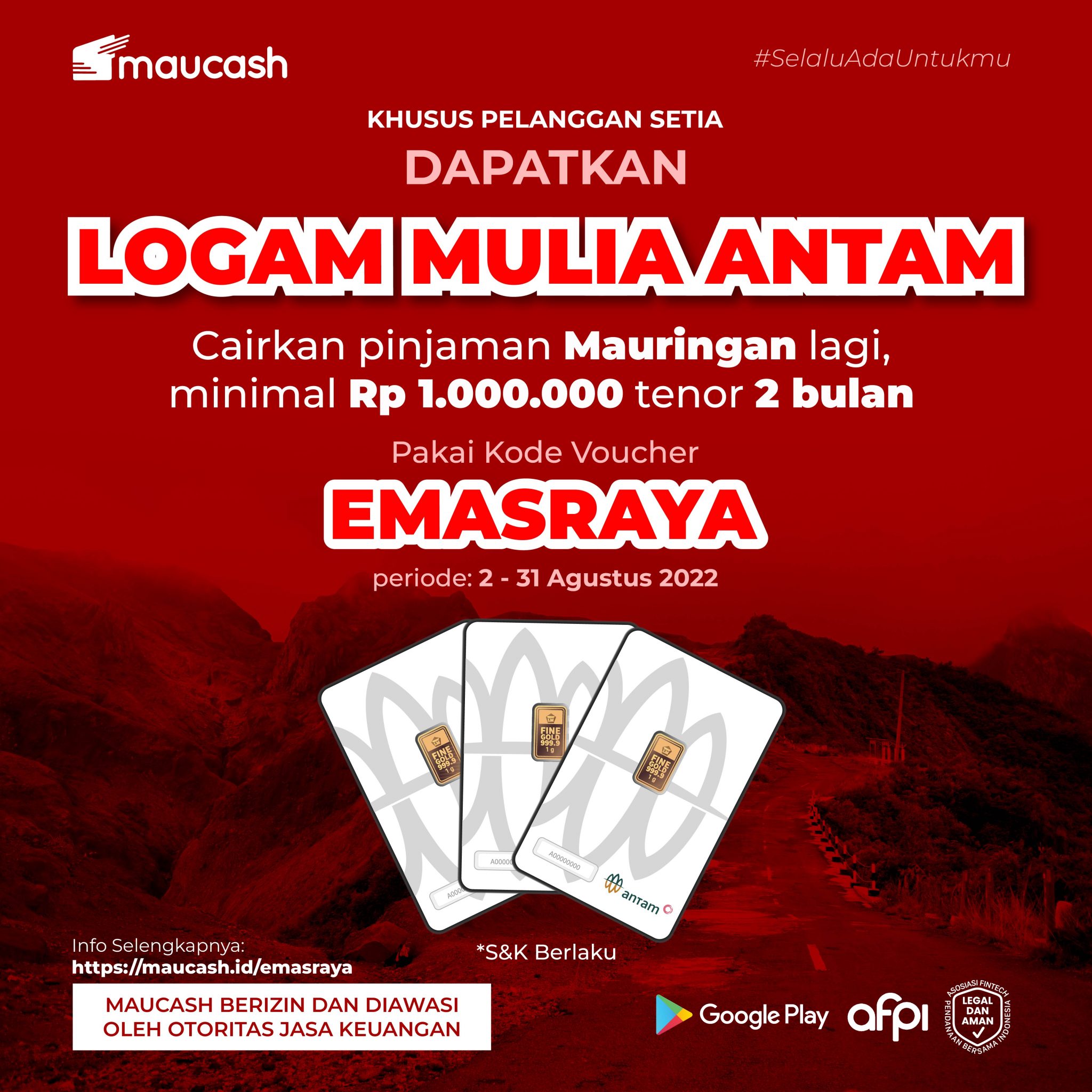 Cairkan Lagi Pinjaman Mauringan Dan Dapatkan Logam Mulia ANTAM! - Maucash