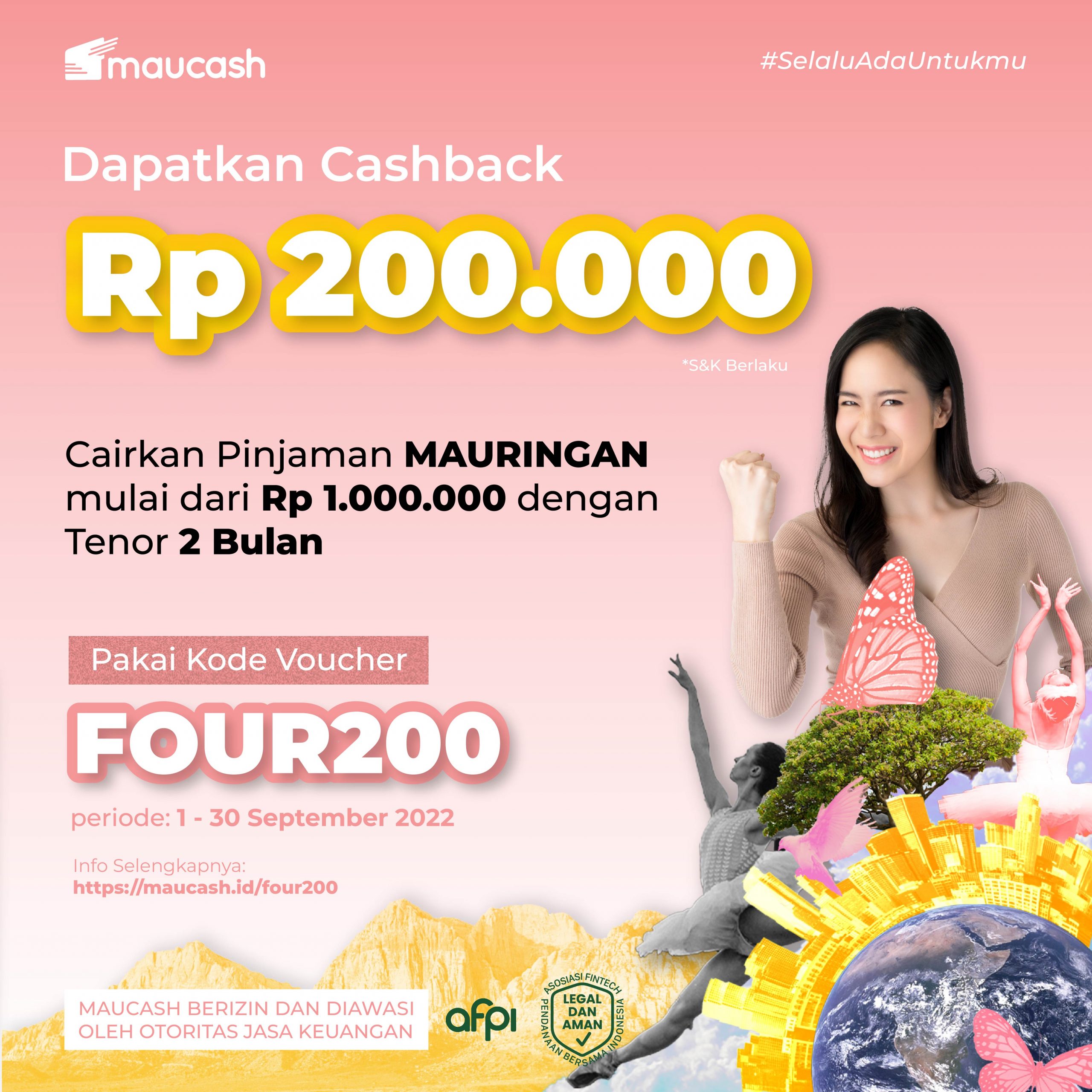 Selamat Ada Cashback Rp 200 000 Hanya Dengan Ajukan Pinjaman Mauringan 